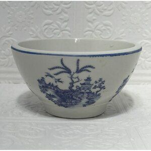 Vintage Hall Blue Willow Japanese Garden Serving Custard Cup Restaurant ware